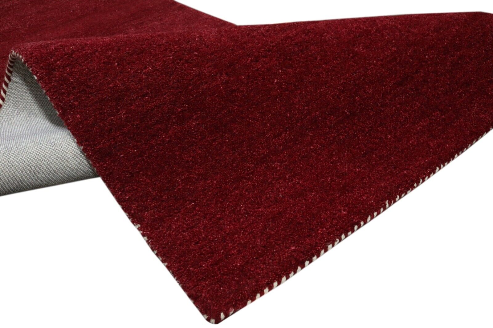 Gabbeh Rot Brücke Teppich 100% Wolle 90X250 cm Läufer Handgetuftet T987