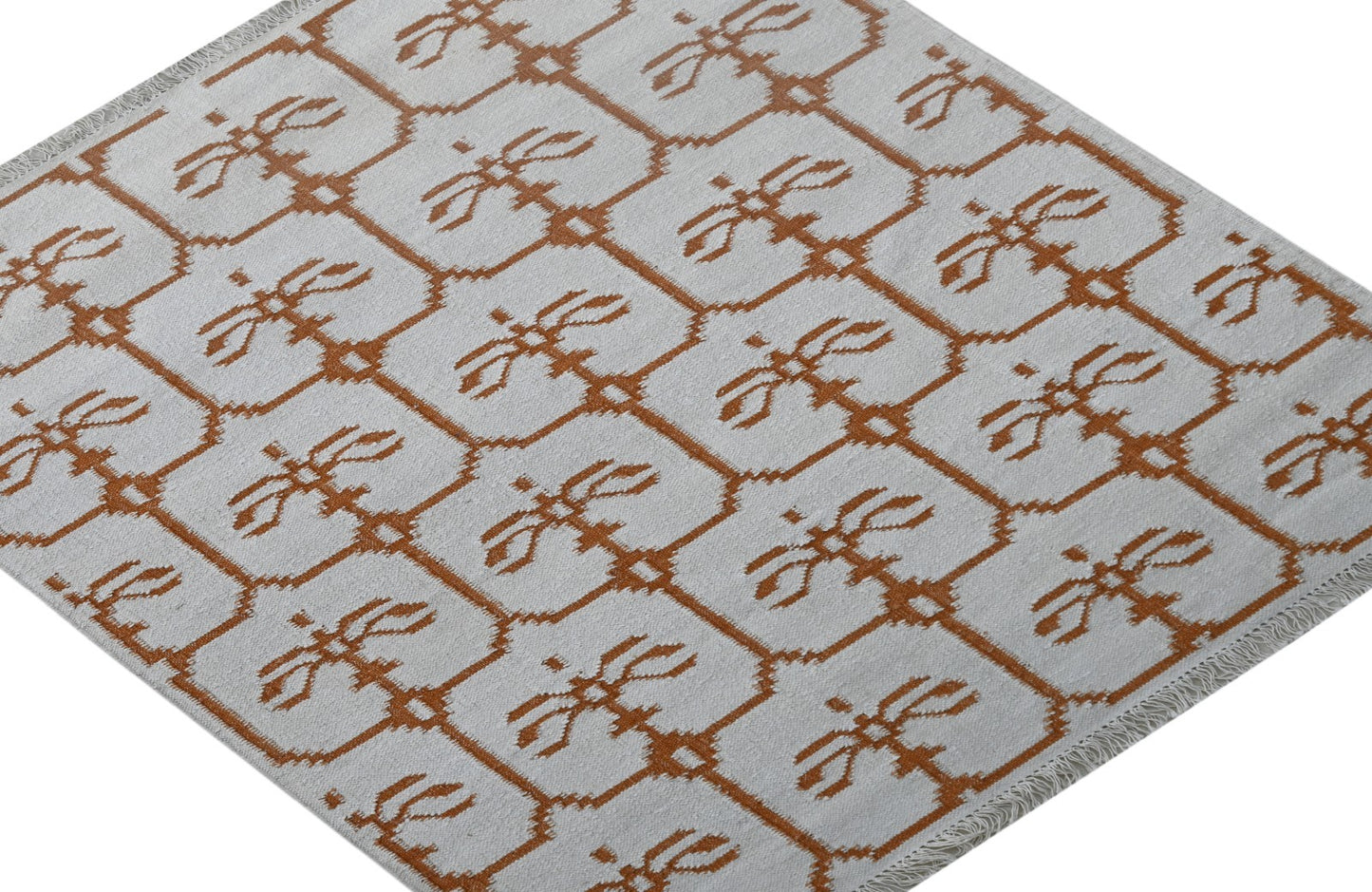 Bunter Wollteppich 120x180 cm Handgefertigt Modern Natur Teppich sh191