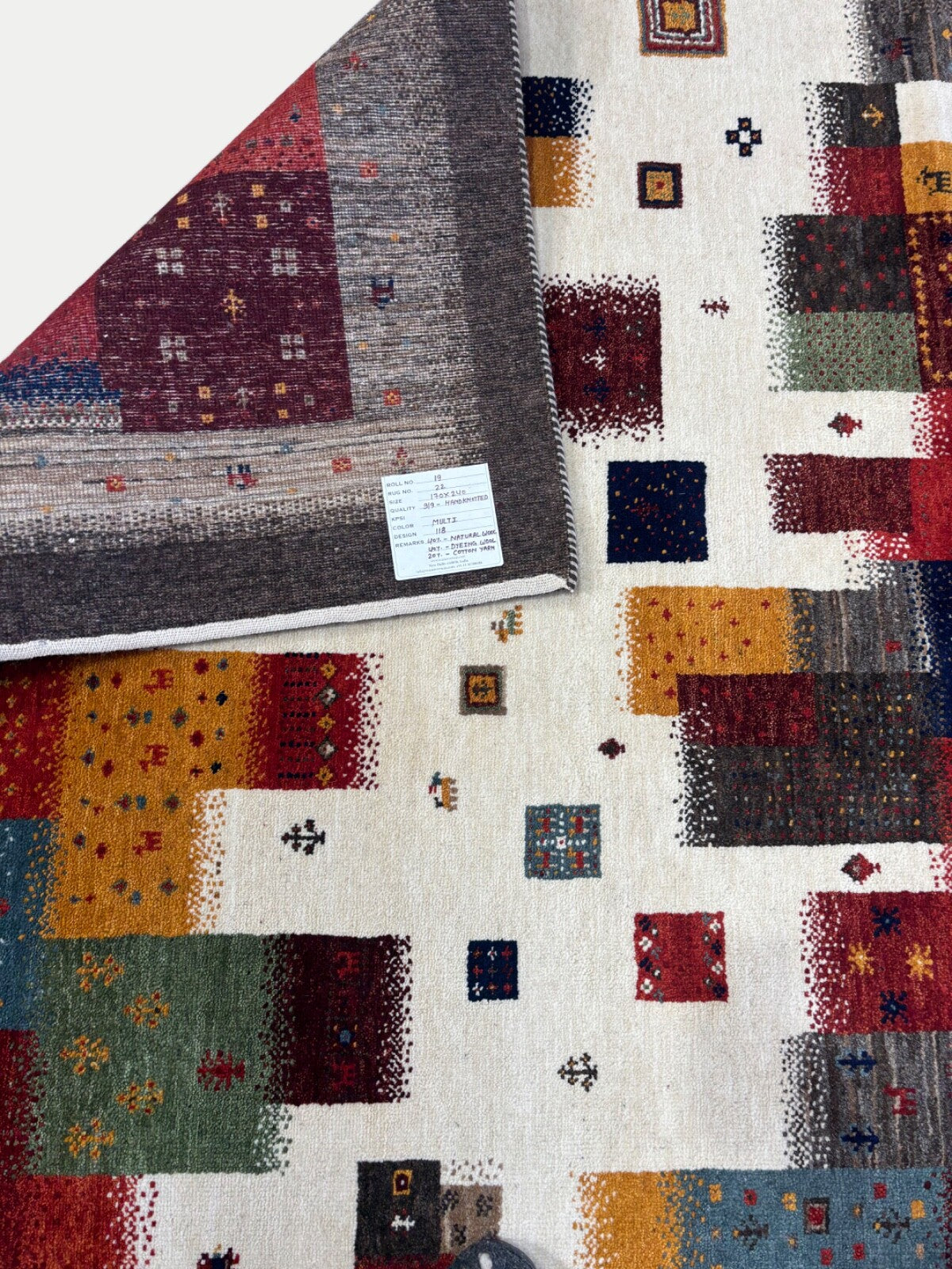 Handgeknüpft Orientteppich 170x240 Wolle Teppich Multi Klassisch Design 118-9/9