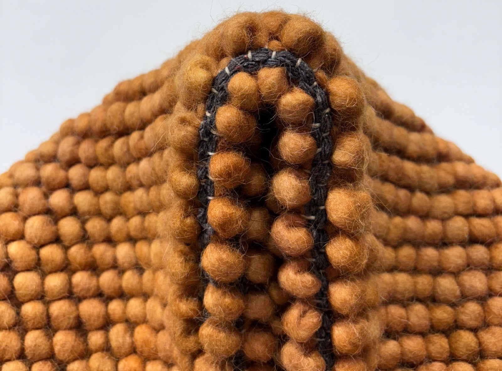 Handgefertigter Kilim Dhurry Flachgewebe design 60x90 Goldbraun Wolleteppich R97