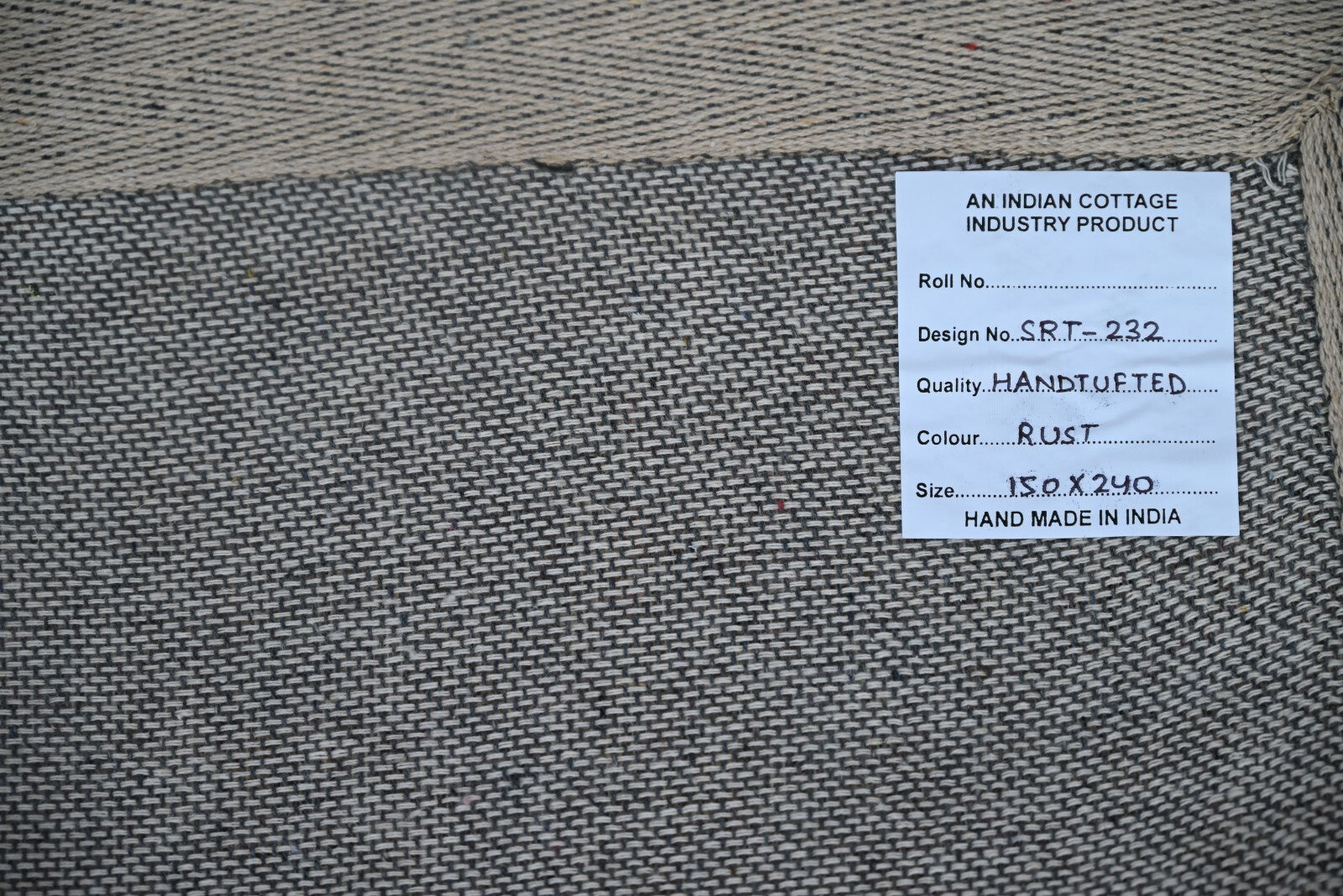 Handgetufteter Wolle teppich 150x240 Rost Modern Wohnzimmer SH232