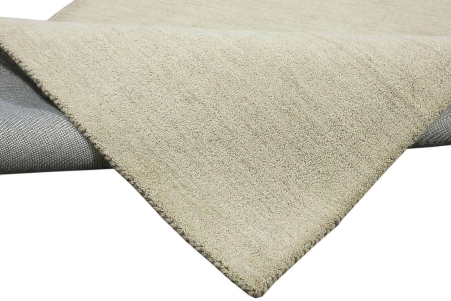 Teppich 100% Wolle 120X180 cm Handarbeit Beige Handgetuftet T971
