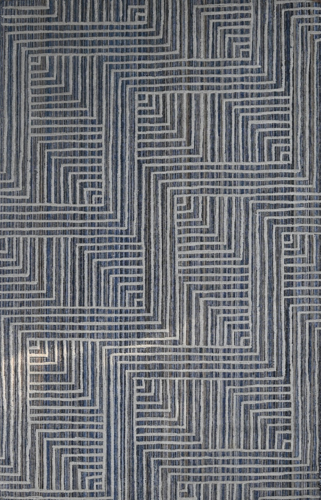 Handgewebter Teppich 150x240 Multi Haustiergarn Glanzoptik Wohnzimmer SH724