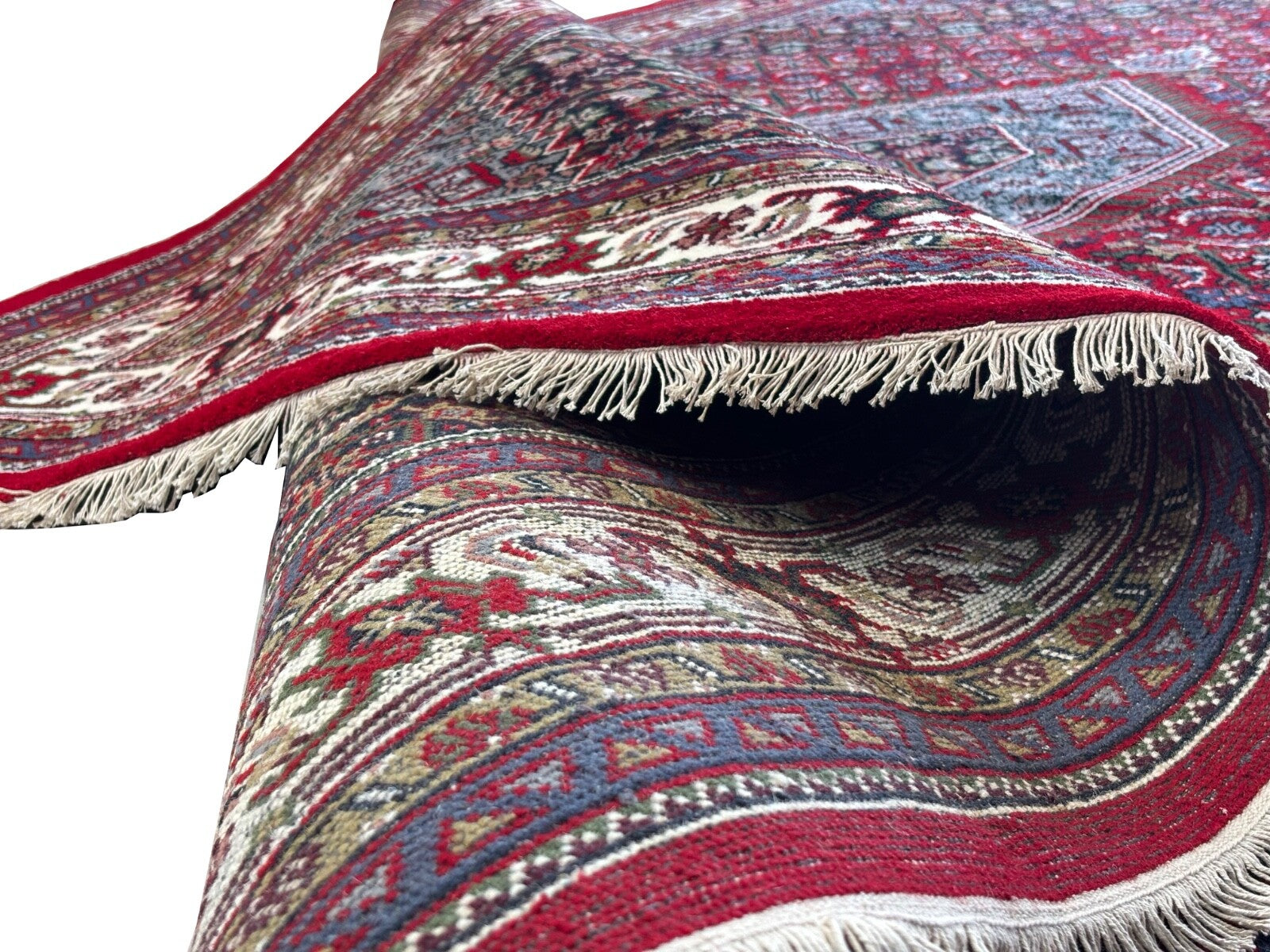 Orientteppich 250x350 Rot Handgeknüpft Bidjar Design 100 % Schurwolle Teppich