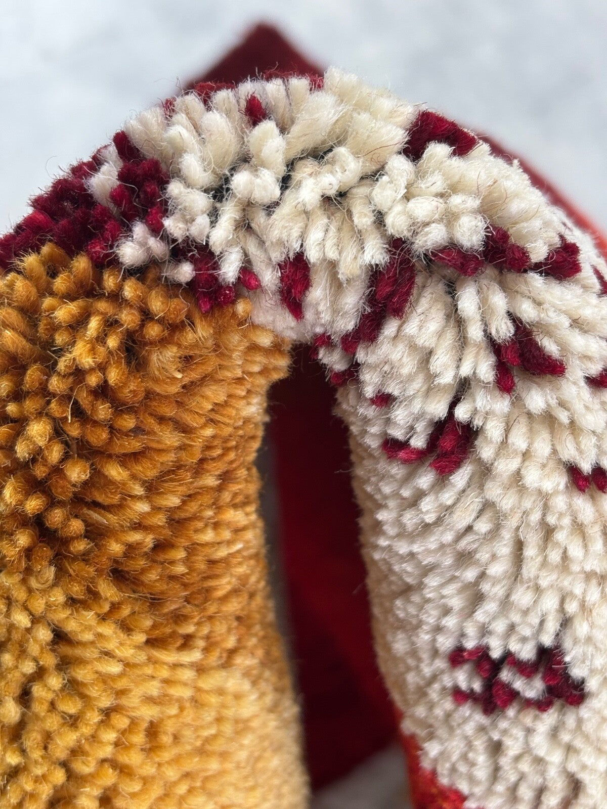 Gabbeh Wollteppich 170x240cm Handgeknüpft 100% Schurwolle Rot Mehrfarbig PT01