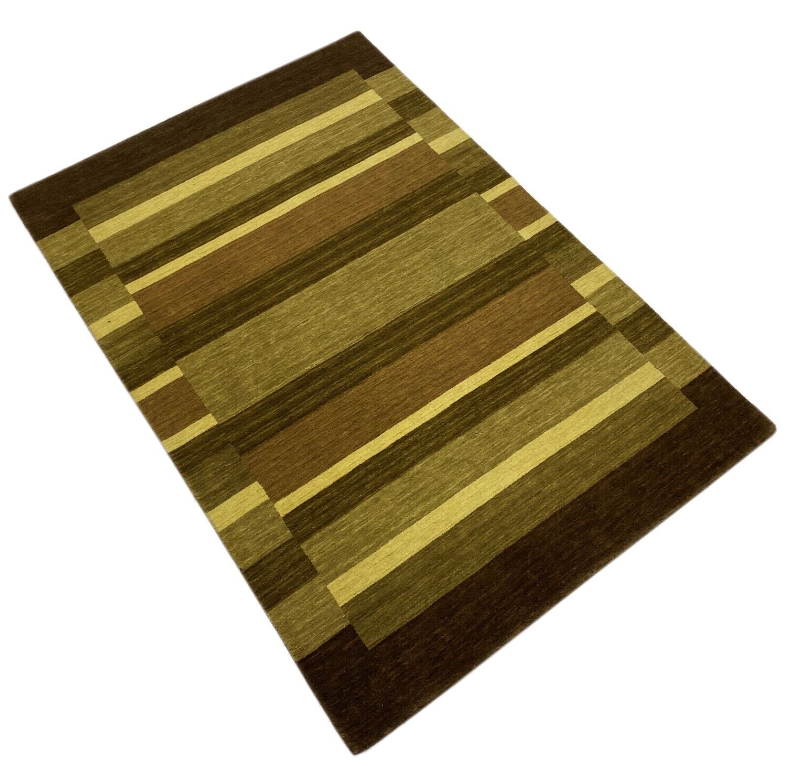 Teppich 100% Wolle Braun Lori Gabbeh Handgewebt 140x205 cm S189