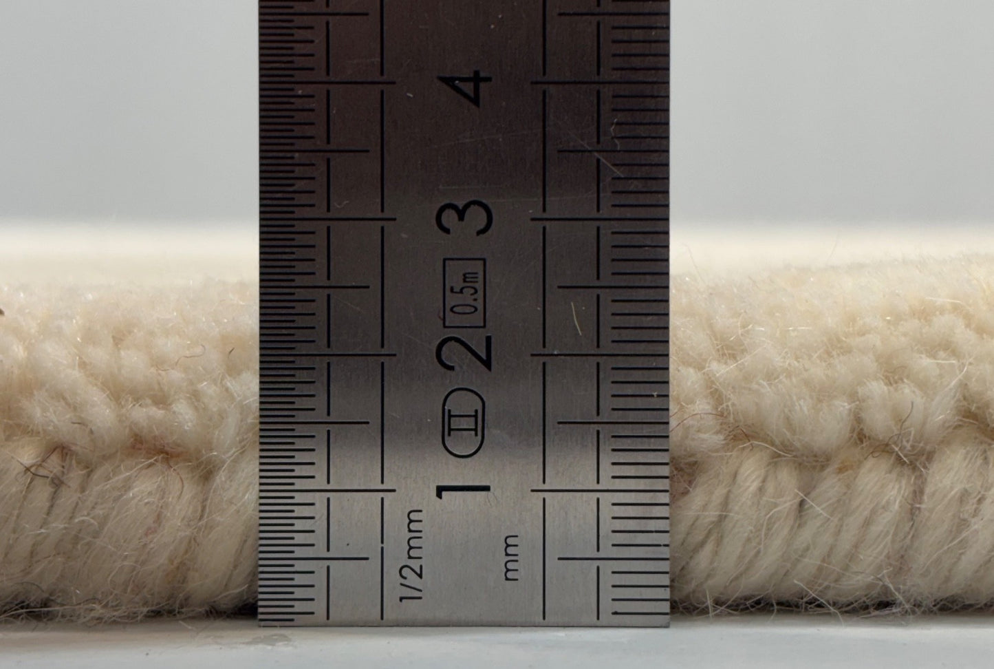 Gabbeh Teppich 60x90 cm Handgeknüpft 100% Wolle Beige Modern R60