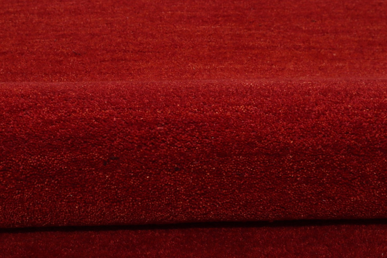 Gabbeh Teppich 100% Wolle Rot Uni Farbe 120x180 cm Handgemacht PL16