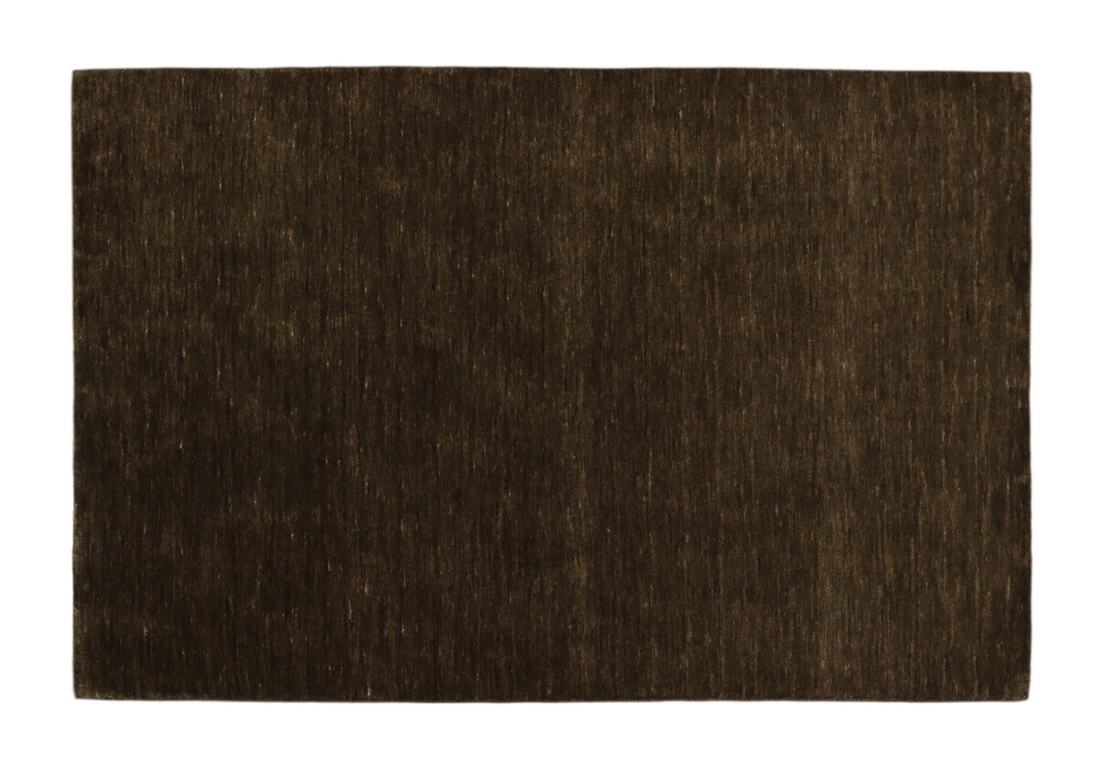 Handgewebter Gabbeh Teppich 100% Wolle Chocolate Unifarben 120x180 cm HL1078