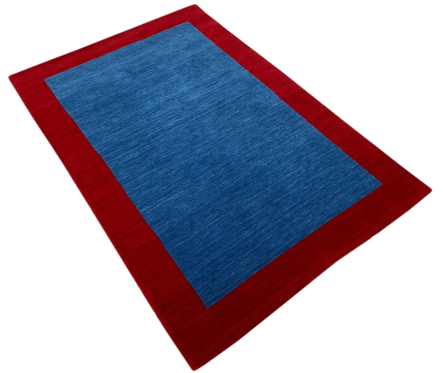 Turquoise Rot Teppich 100% Wolle Gabbeh 120x180 cm Handgewebt Home Deko WR155