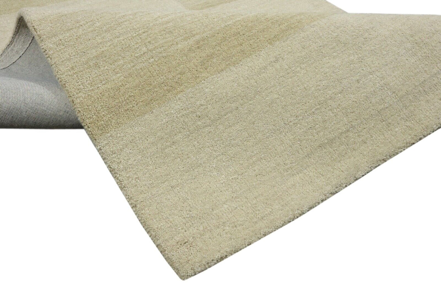 Beige Teppich 100% Wolle 120X180 cm Handarbeit Handgetuftet T963