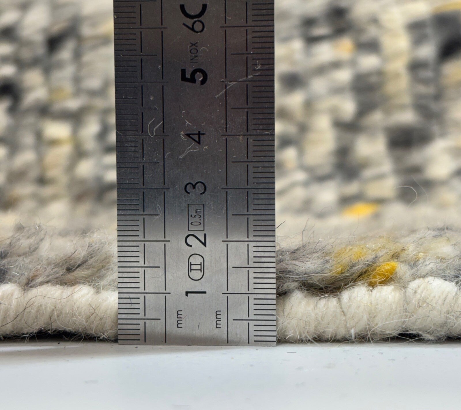 Handgeknüpfter 100% Wollteppich 60x90 Modern Design Teppich Grau Beige R03