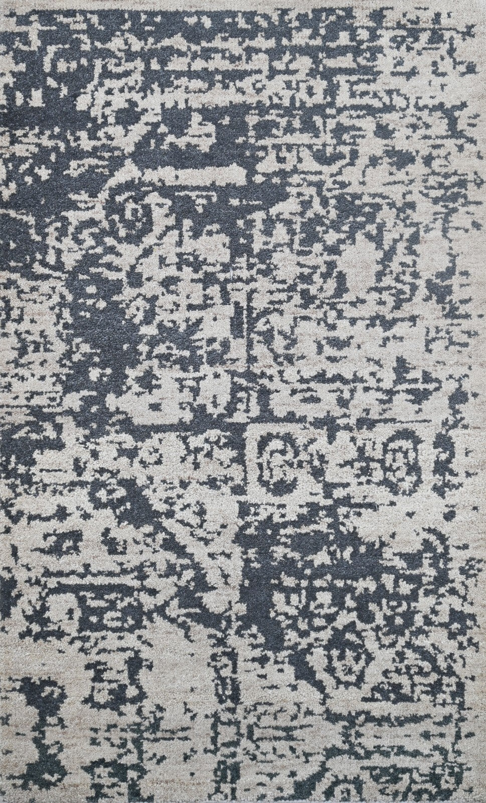 Modernes Handgeknüpfter Wolle 90x150 Vintage Silber Wohnzimmer Teppich SH159