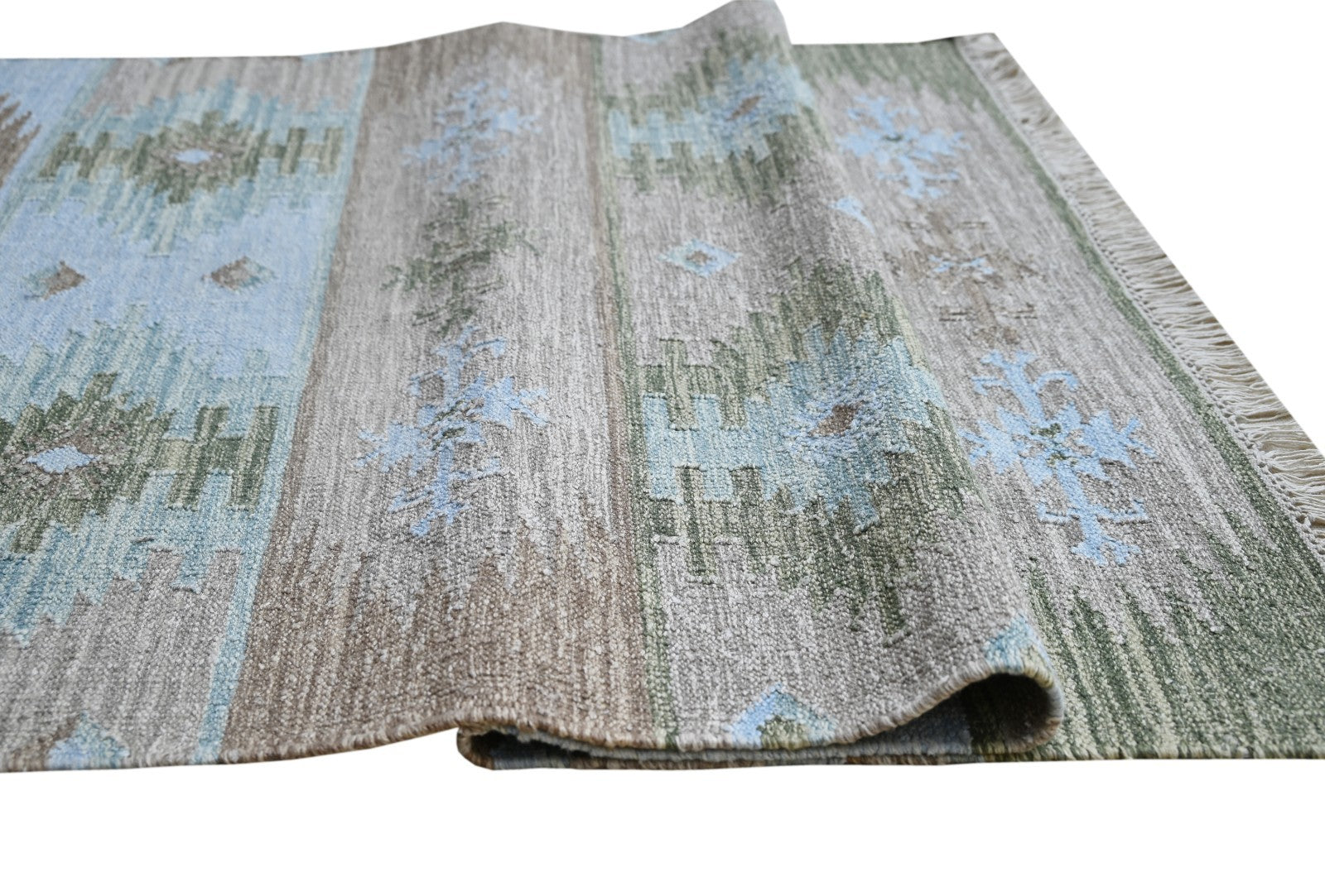 Bunter Wollteppich 120x180 cm Handgefertigt Modern Teppich sh192