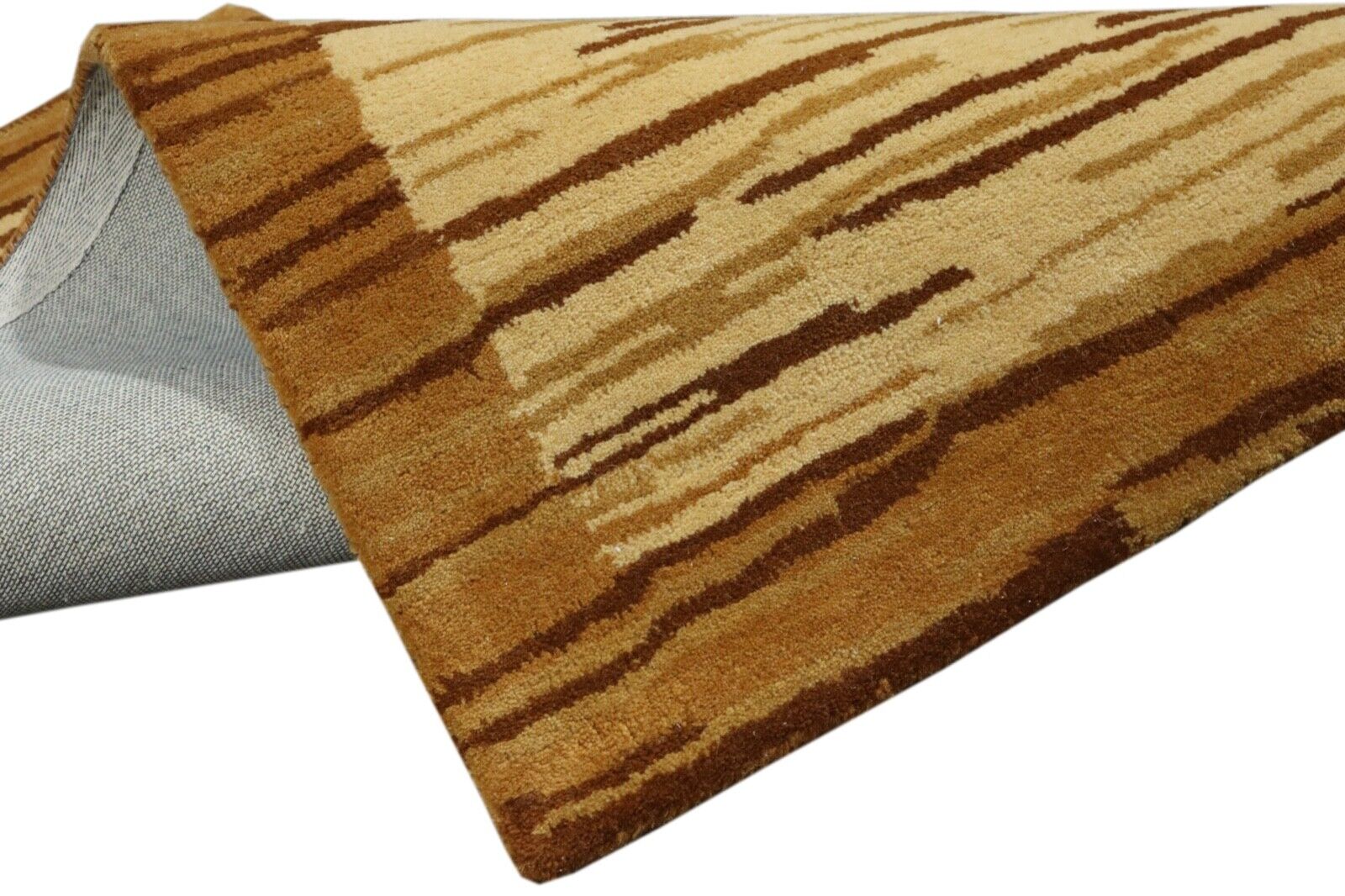 Orange Teppich 100% Wolle 70X140 cm Handarbeit Terrakotta Handgetuftet T990