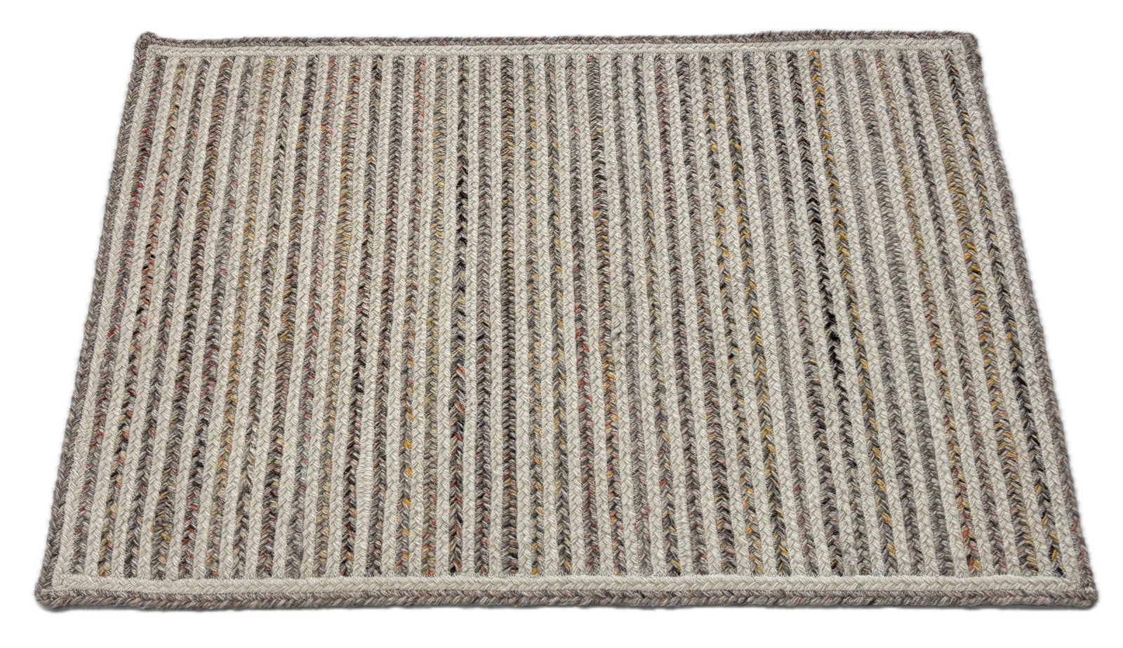 Kilim Dhurry Teppich 60x90cm Handgefertigt 100% Wolle Naturweiß R64