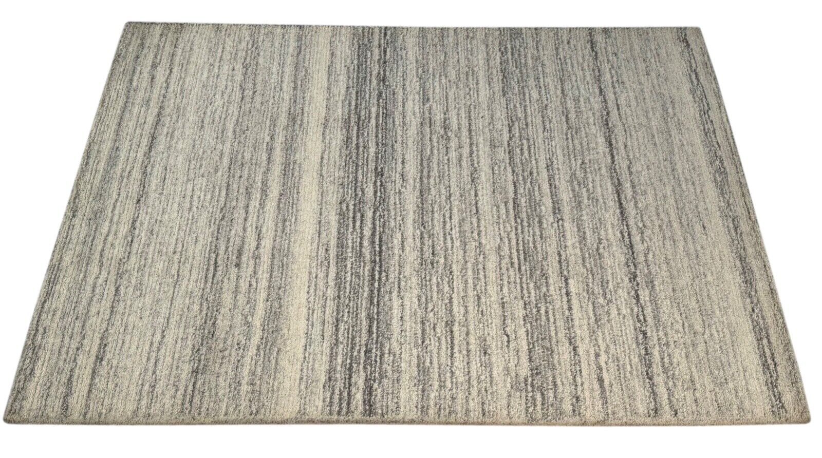 Grau Teppich 100% Wolle Béžová 160X230 cm Handarbeit Handgetuftet T866