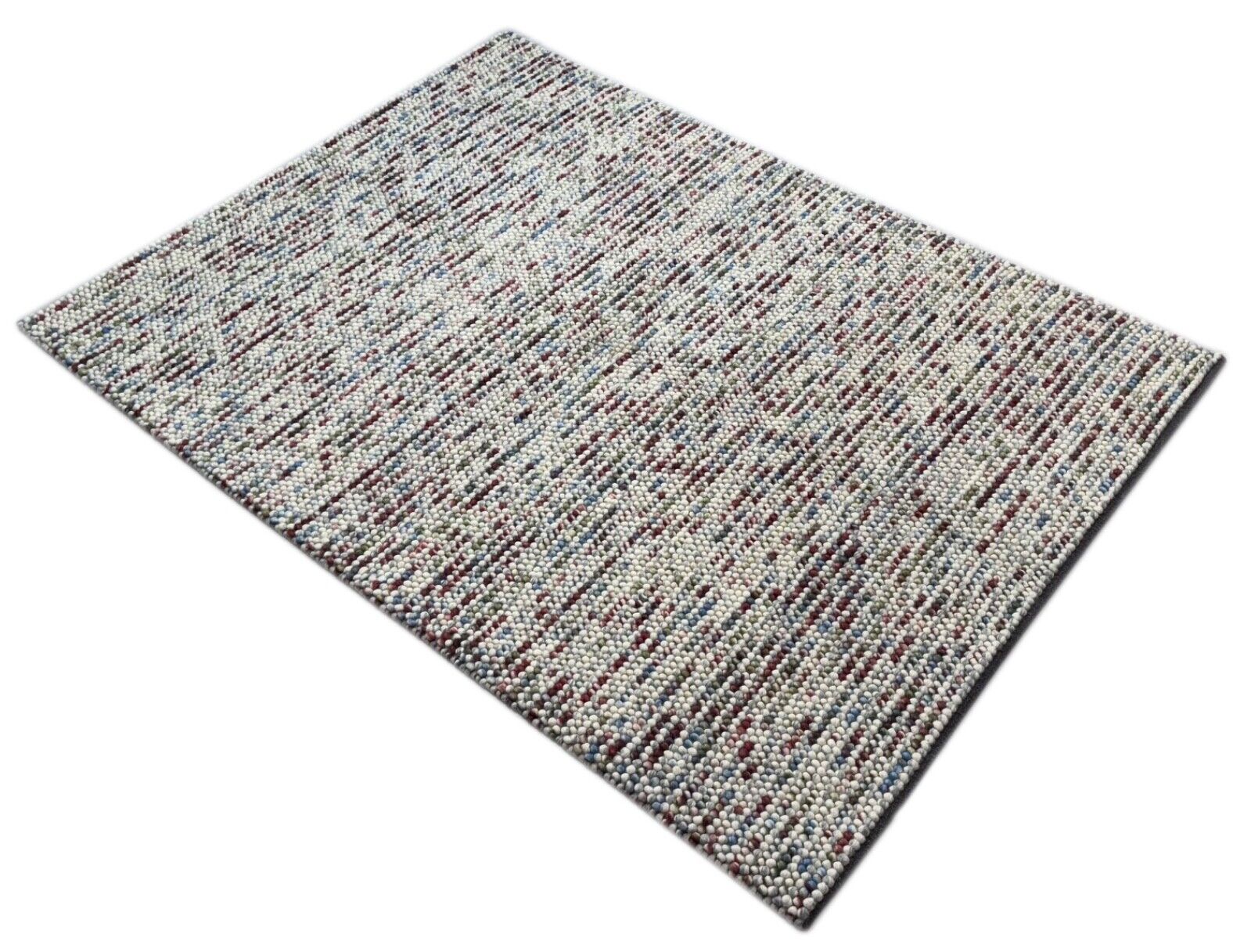 Wollteppich 170x240 cm Handgefertigt Modern Natur Teppich st18