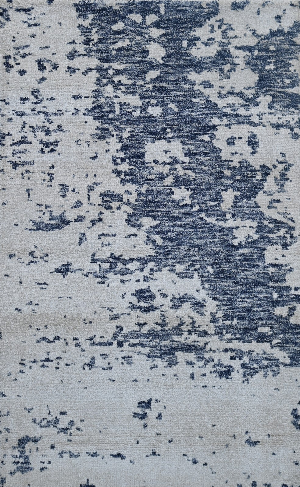 Modernes Handgeknüpfter Bambus 90x150 Vintage Silber Wohnzimmer Teppich SH145