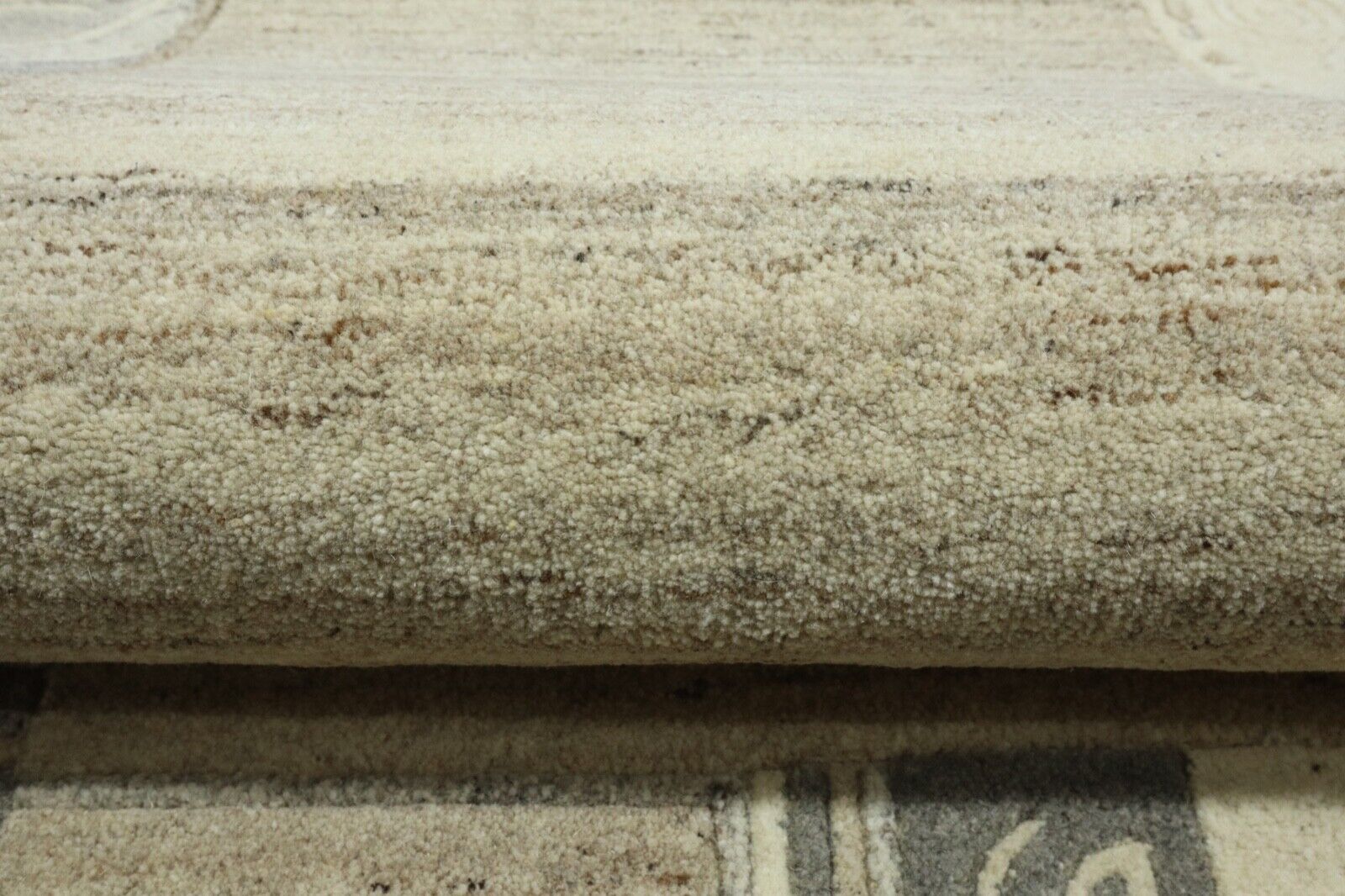 Tappeto Gabbeh 100% lana 70X140 cm fatto a mano grigio beige annodato a mano T1014