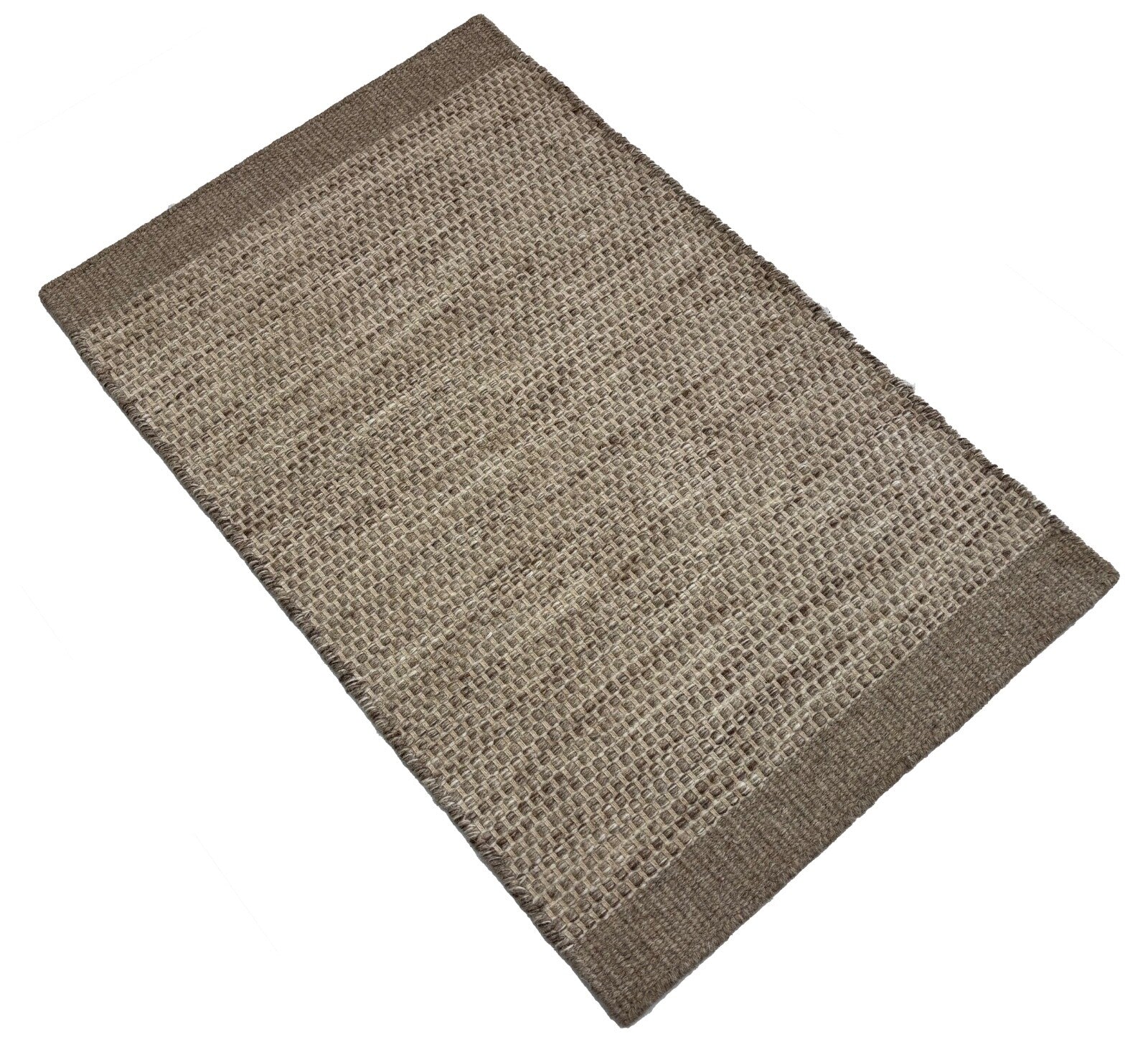 Kilim Dhurry Teppich 60x90cm Handgefertigt 100% Wolle Grau R127