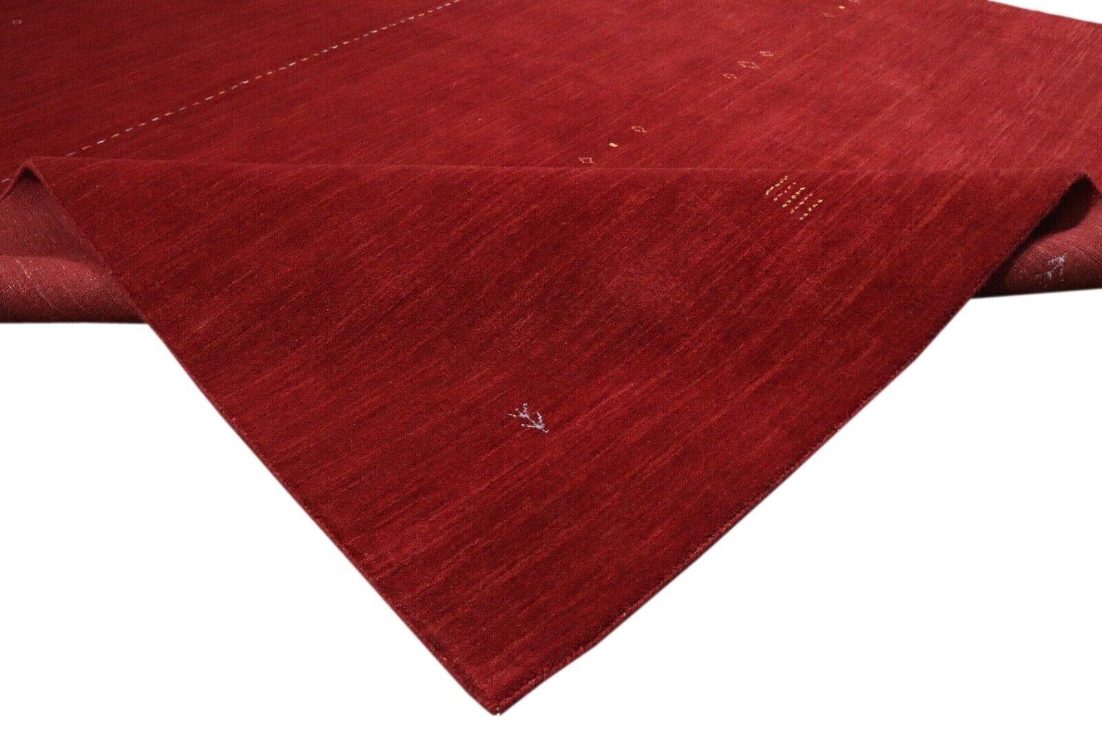 Rot Gabbeh Teppich 100% Wolle 200x300 cm Handgewebt Orientteppich Lr1052