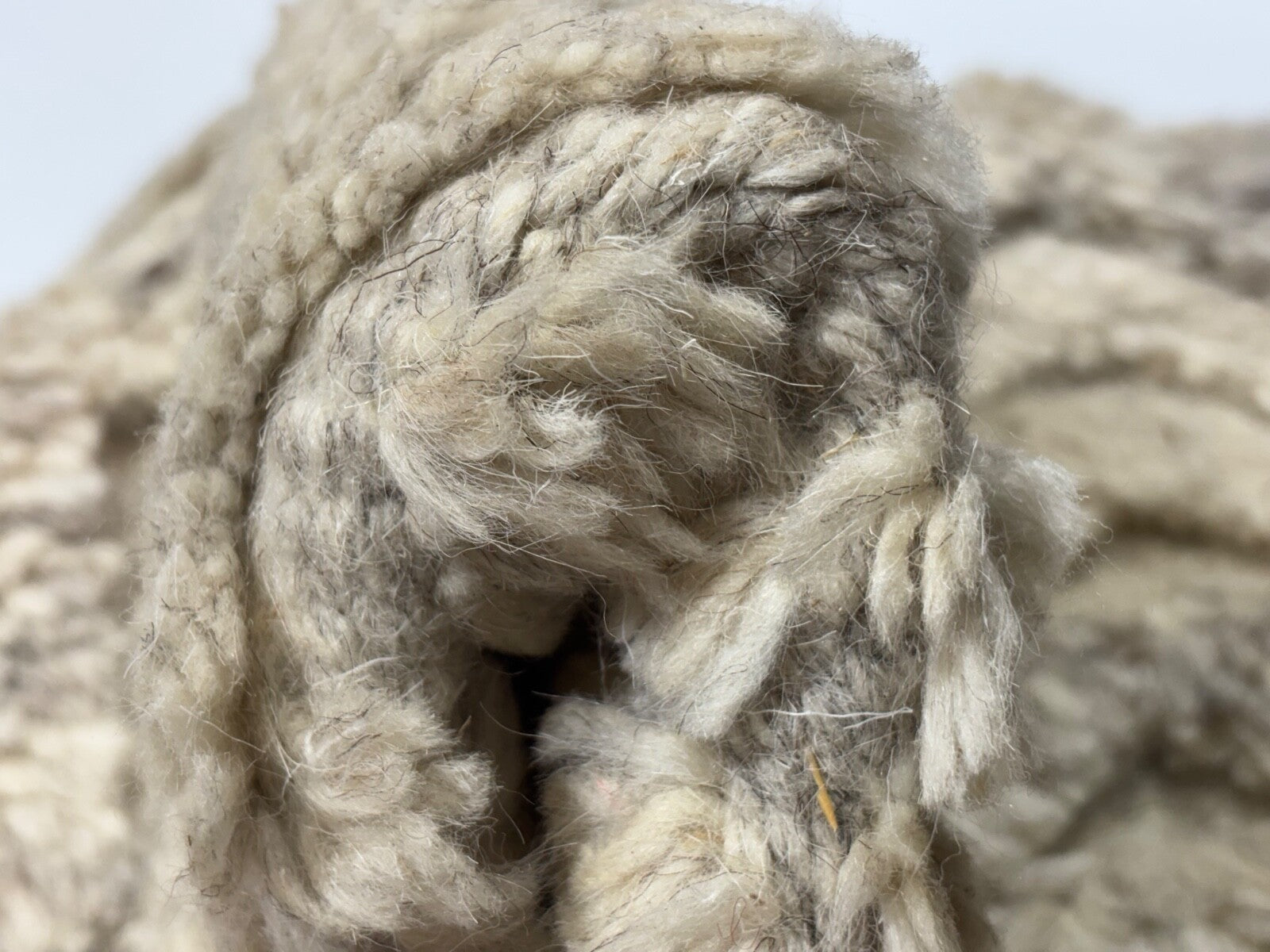 Ročno vozlana preproga iz 100 % volne 60x90, moderna preproga, naravna bež barva ST146