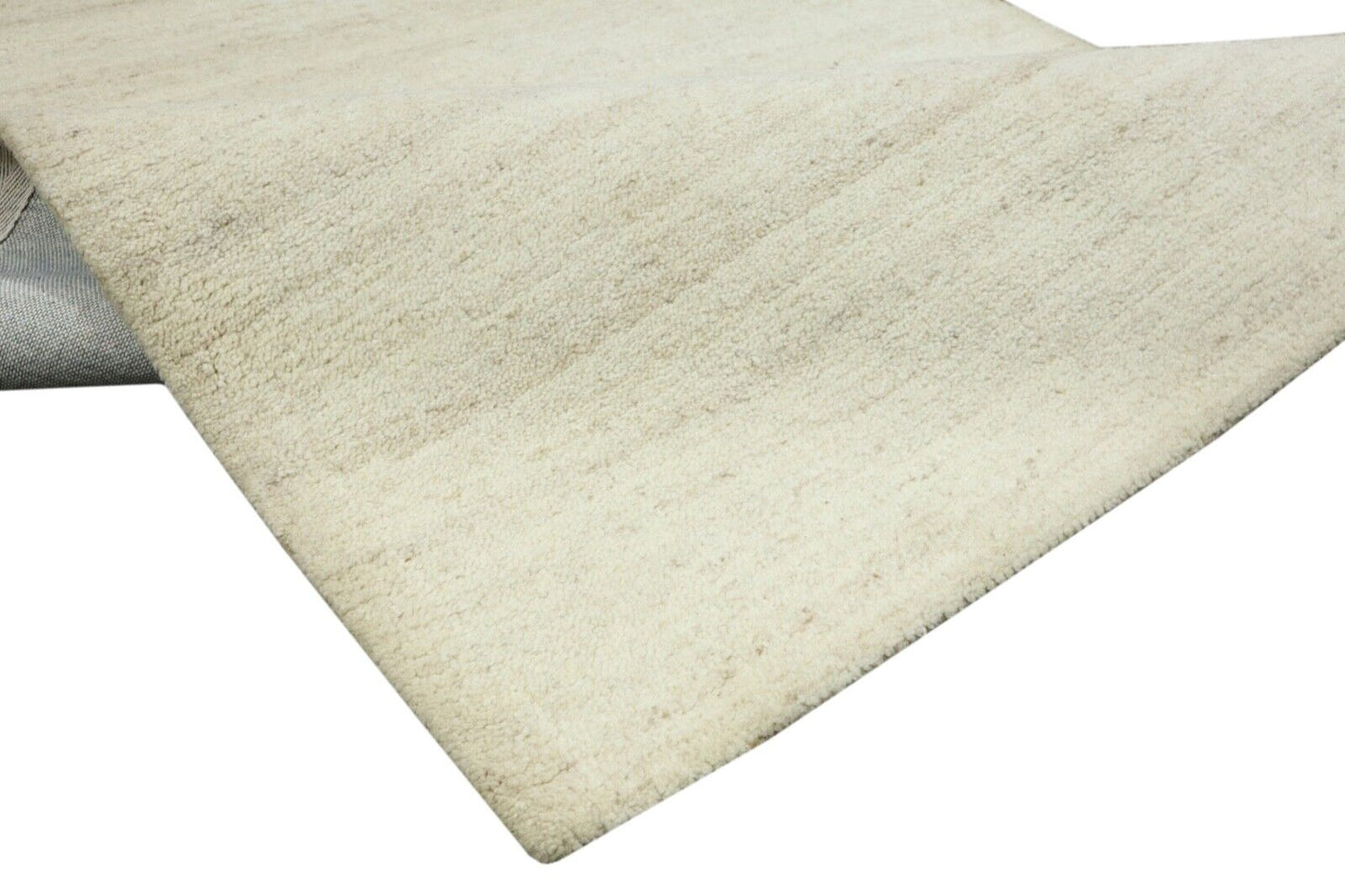 Teppich 100% Wolle 120X180 cm Handarbeit Beige Grau Handgetuftet T969