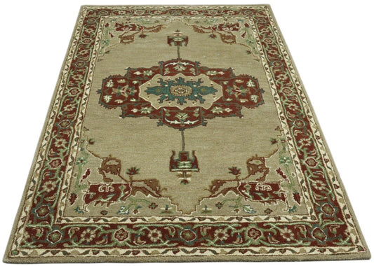 Orient Teppich 100% Wolle 160X230 cm Handarbeit Handgetuftet T1039