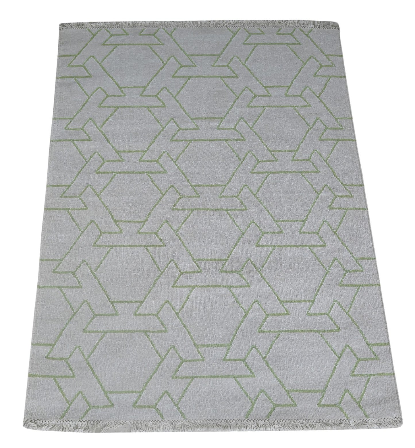 Bunter Wollteppich 120x180 cm Handgefertigt Modern Teppich sh194