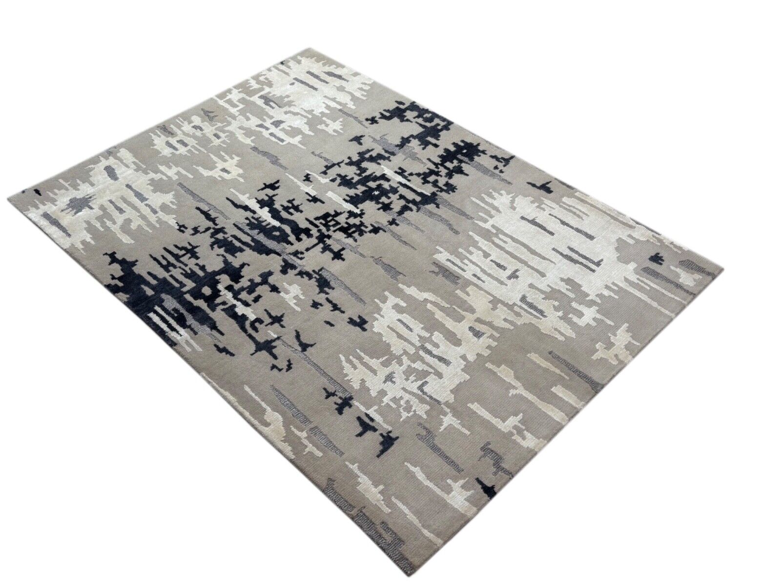 Handgeknüpft Nepal Teppich Einzigartiges Design Bambus seide Wolle 170X240 cm