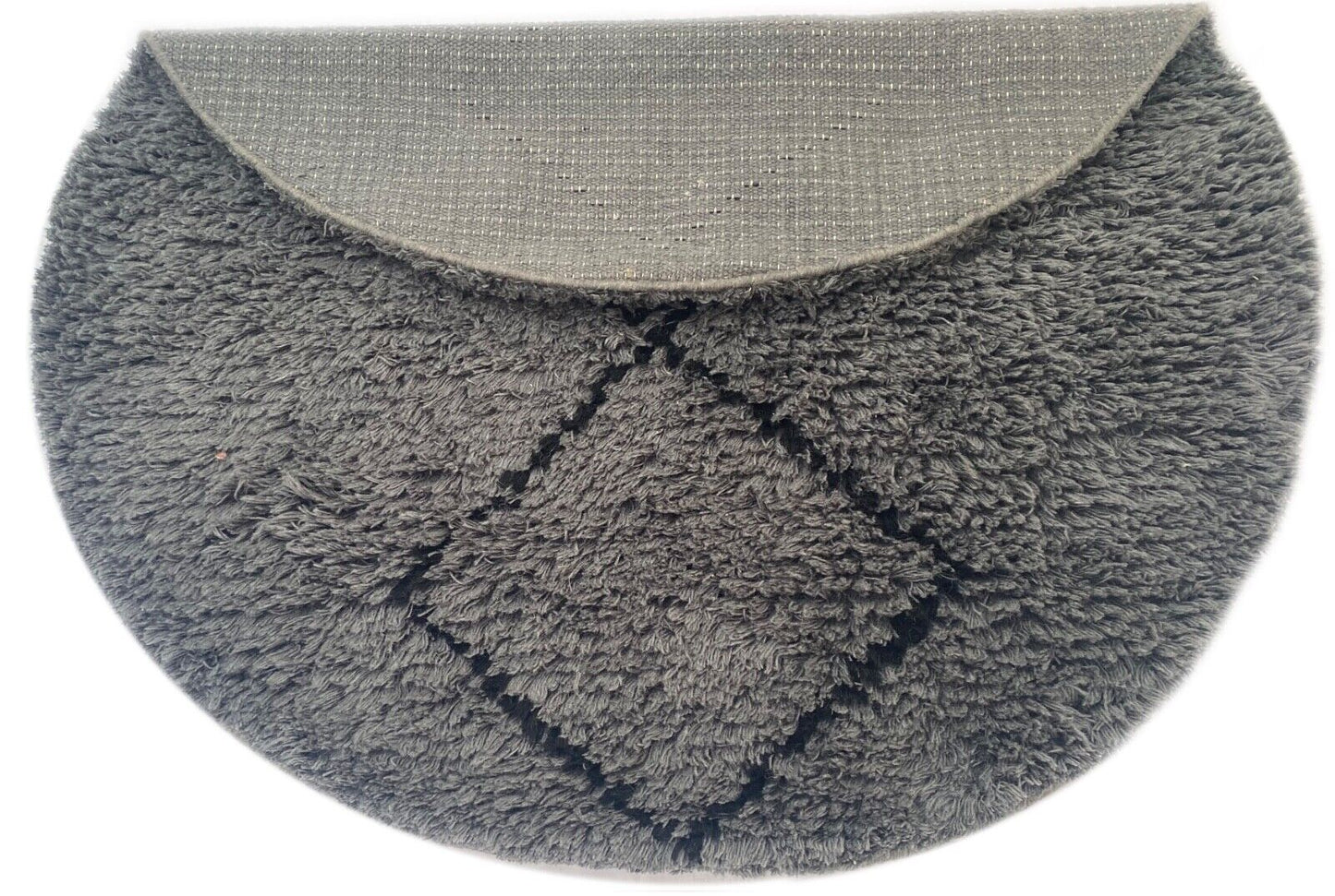 Morocco Shaggy Teppich Berber 100% Wolle Grau Anthrazit Handgefertigter BM7