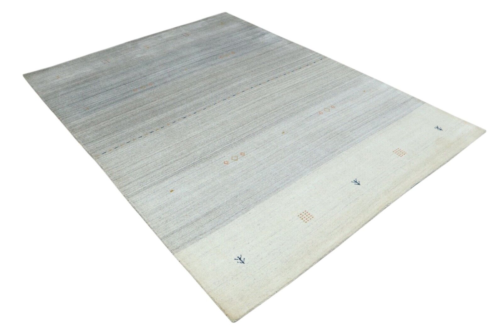 Preproga 100 % volna 170 x 240 cm siva črna bež ročno tkana Gabbeh LR1047