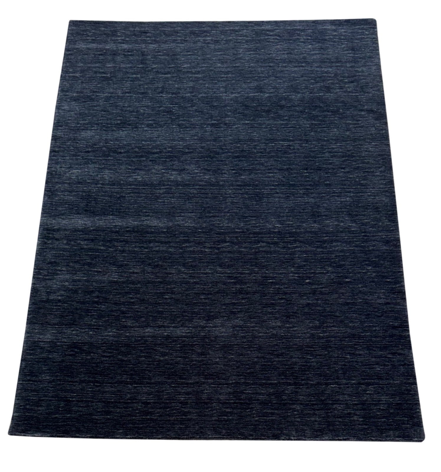 Teppich 100% Wolle 170x240 cm Handgewebt Gabbeh Anthrazit Grau Blau schwarz PB1