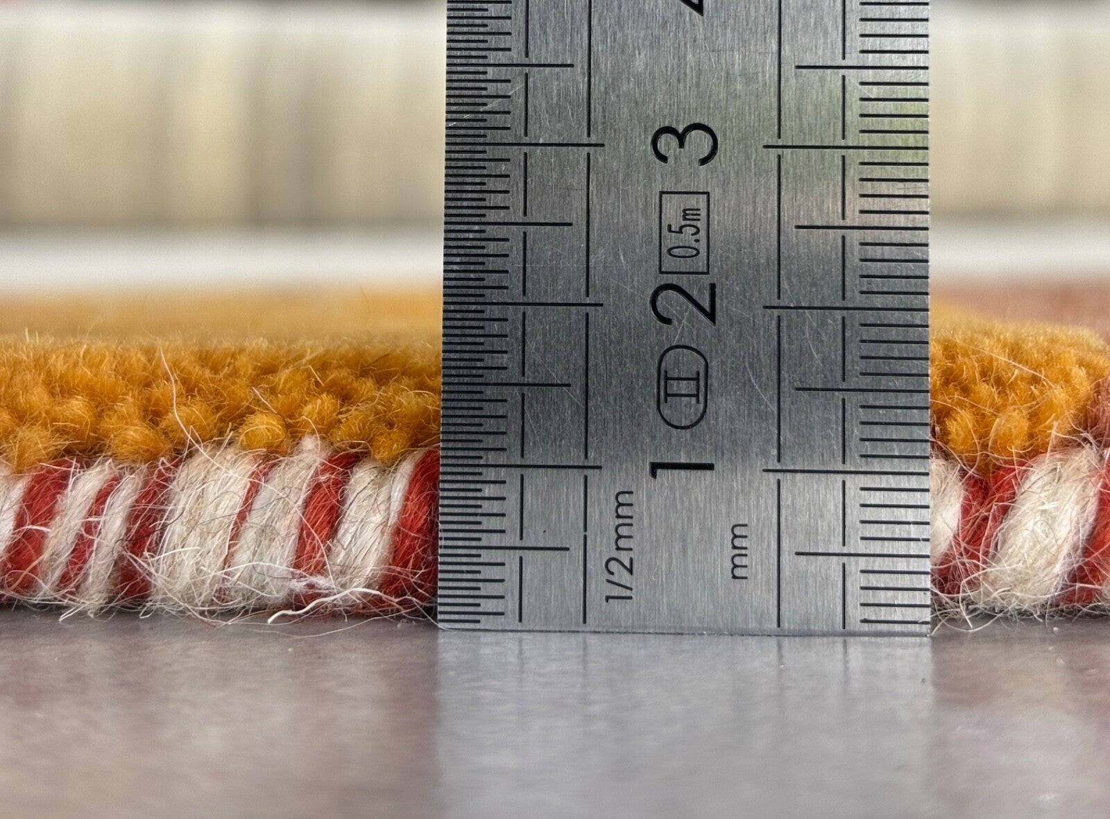 Beige Teppich 100% Wolle einfarbig gefärbt 250X300 cm Gabbeh Handgewebt 107