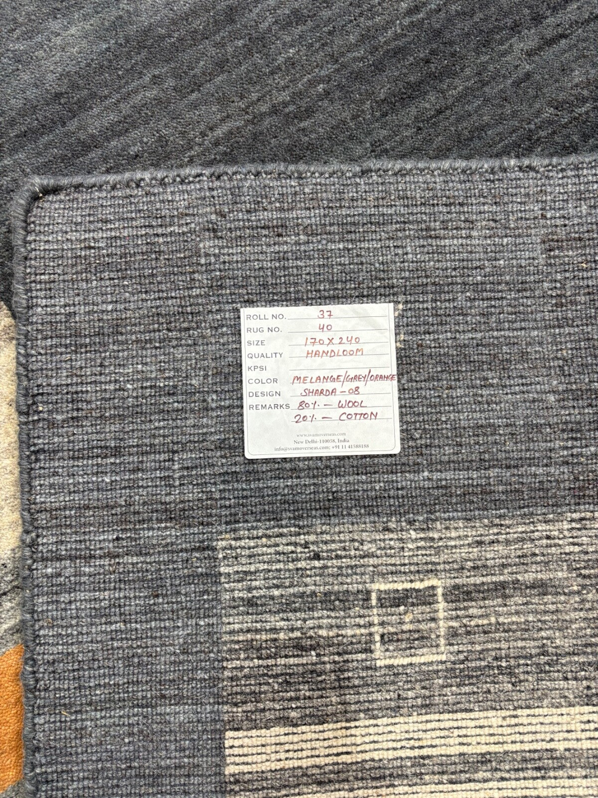 Tappeto in lana 170x240cm Moderno tessuto a mano Grigio Beige 100% lana Gabbeh st40