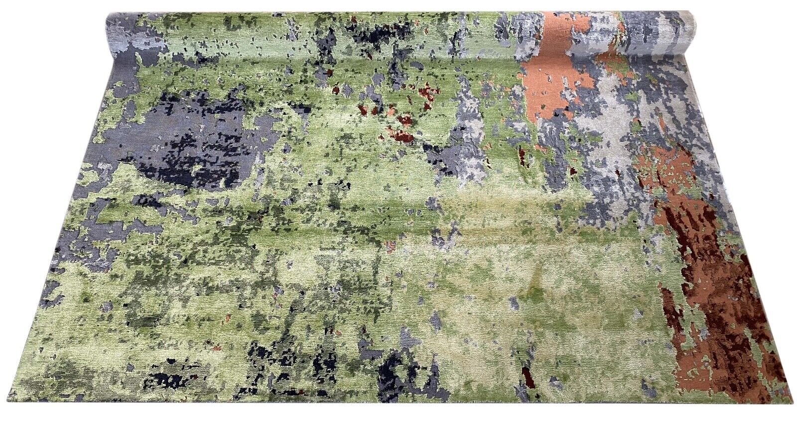 Handgeknüpft Teppich Einzigartiges Design Nepal Bambus seide Wolle 250X300 cm