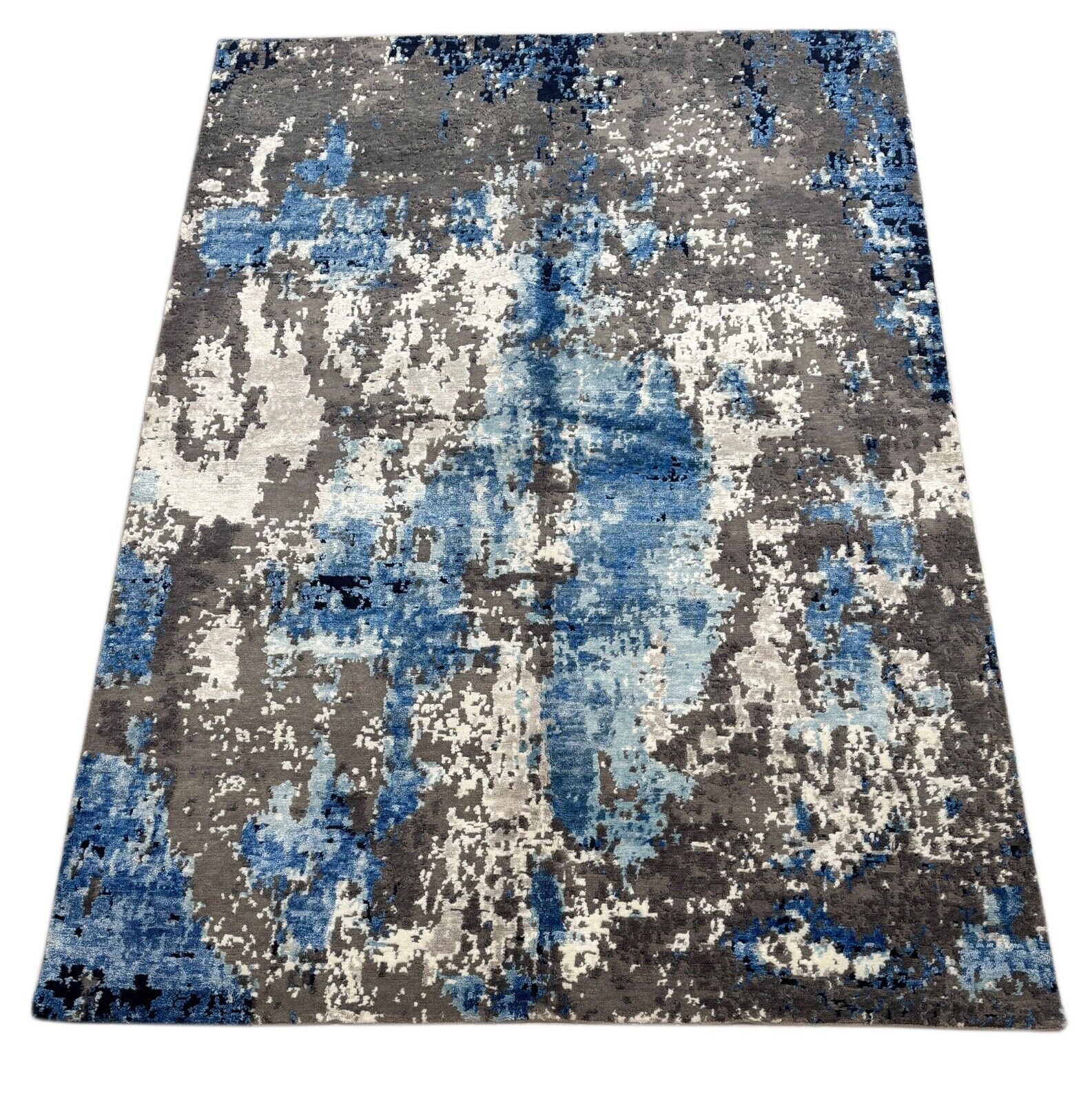 Handgeknüpft Teppich Einzigartiges Design Bambus seide Wolle 168X242 cm DS4