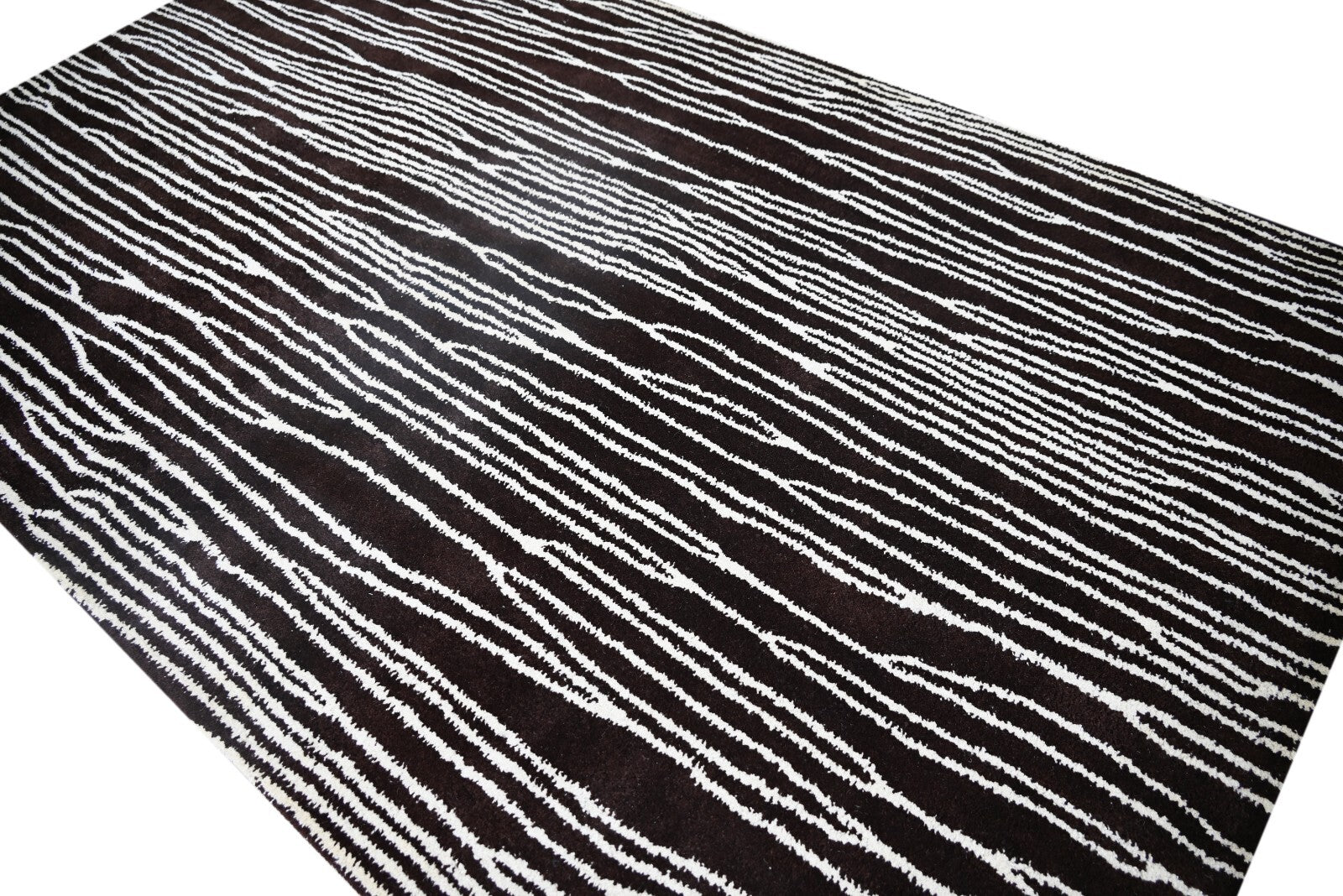 Handgetufteter Wolle Viskose teppich 150x240 braun Modern Wohnzimmer SH214