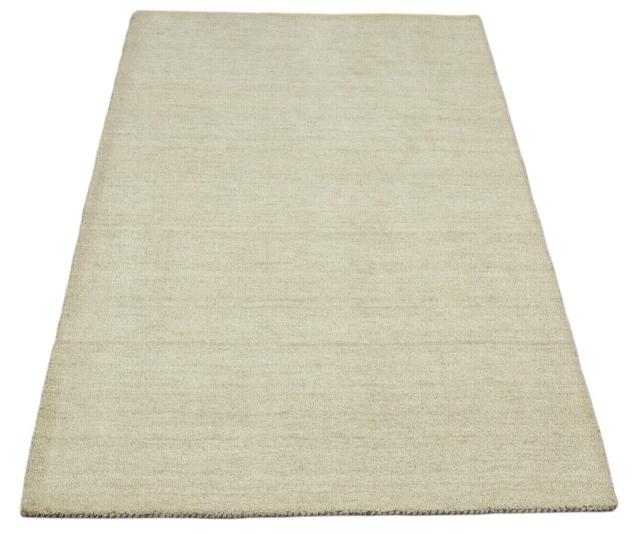 Teppich 100% Wolle 120X180 cm Handarbeit Beige Handgetuftet T971