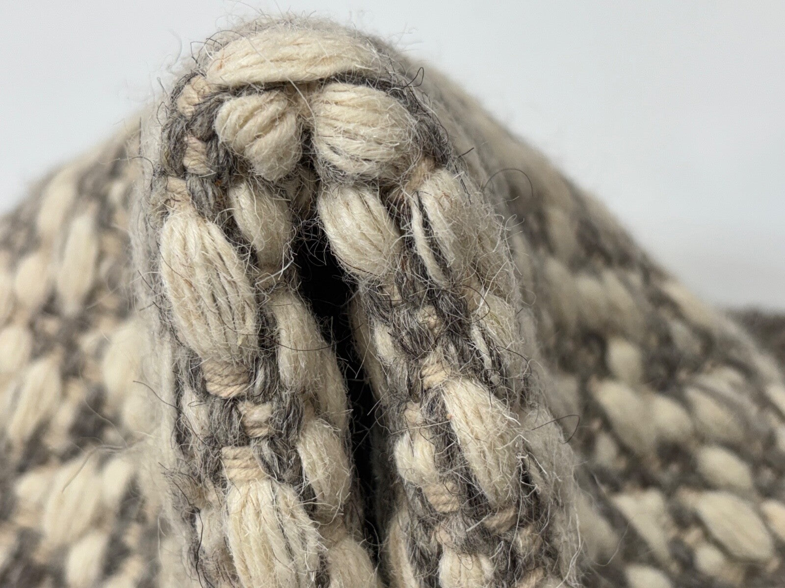 Kilim Dhurry Teppich 60x90cm Handgefertigt 100% Wolle Naturbeige Braun DWD554