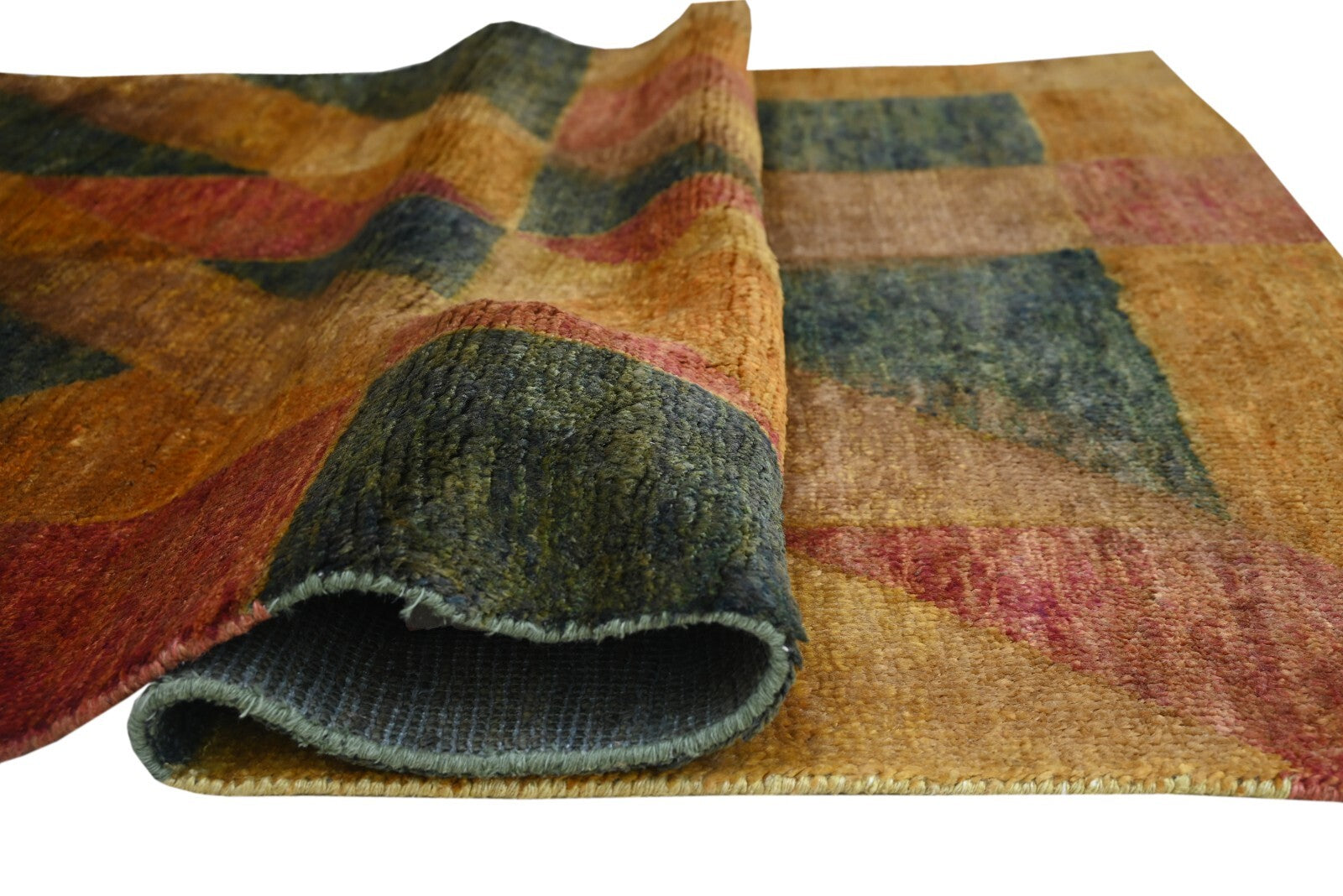 Modernes Handgeknüpfter Jute 150x240 Vintage multi Wohnzimmer Teppich SH169