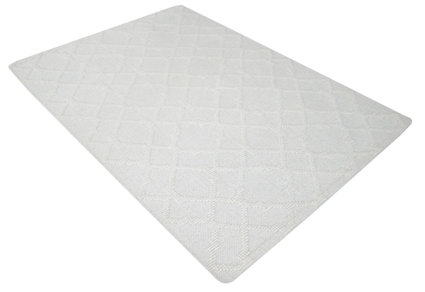 Bunter Wollteppich 120x180 cm Handgefertigt Modern Teppich sh276