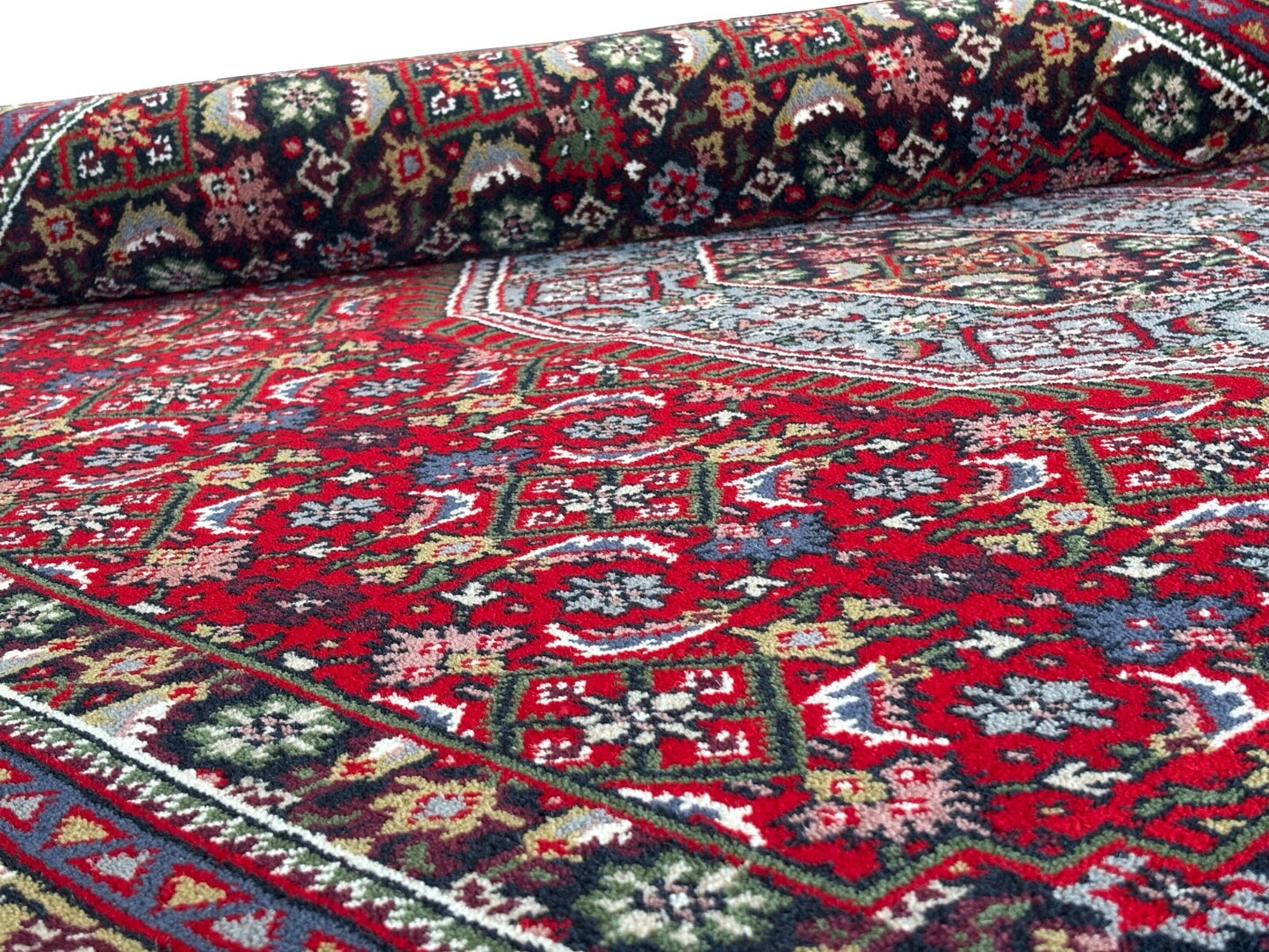 Orientteppich 300x400 Rot Handgeknüpft Bidjar Design 100 % Schurwolle Teppich