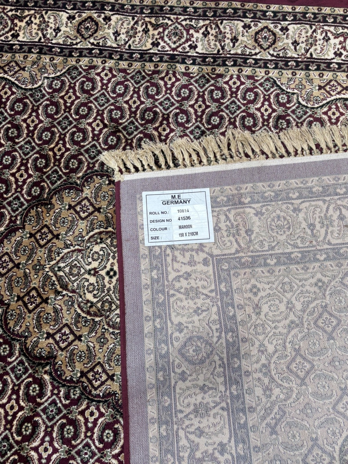Orientteppich Kastanienbraun Kaschmir, Tabriz Design Teppich 150x210 cm M36M