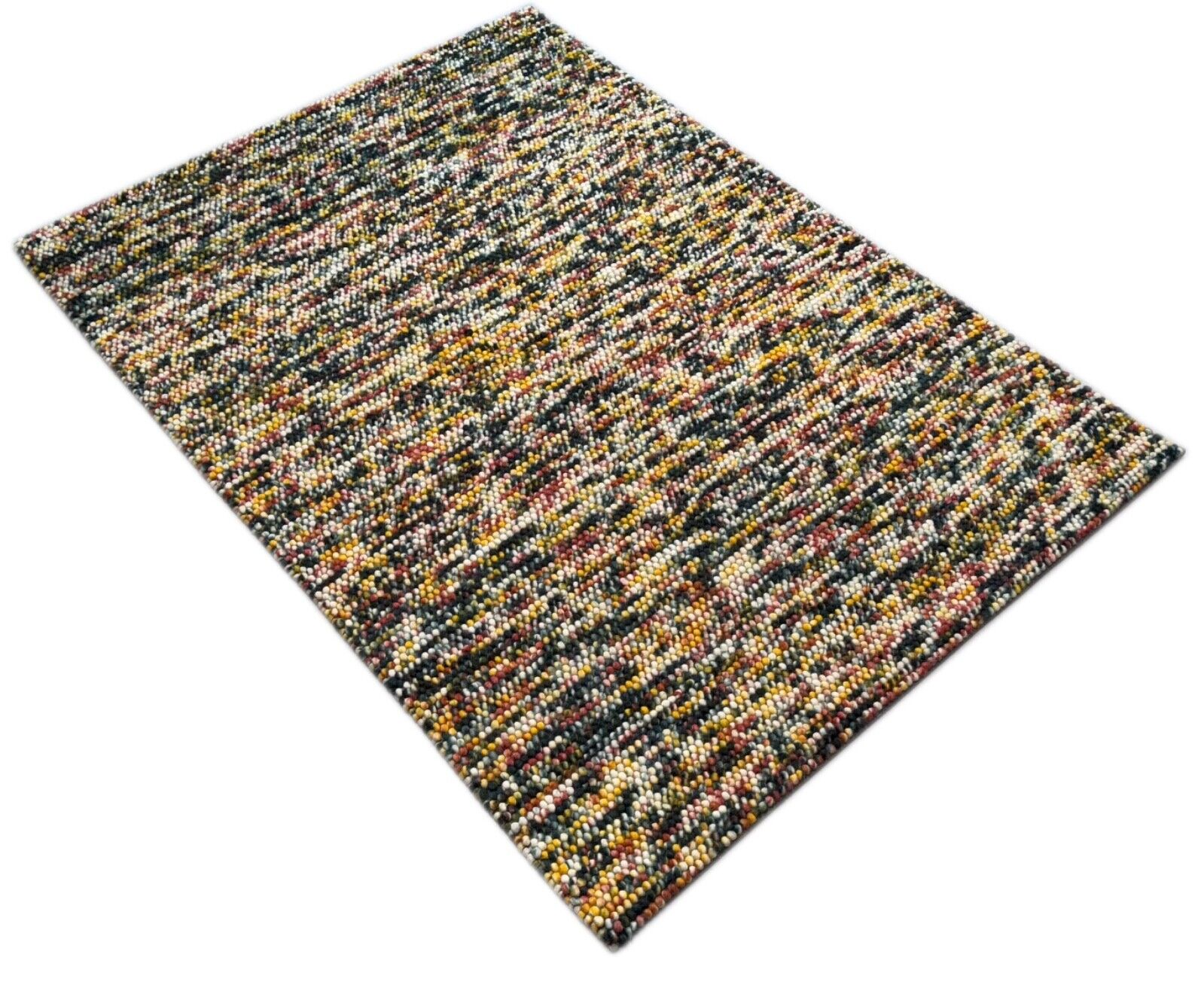 Bunter Wollteppich 170x240 cm Handgefertigt Modern Natur Teppich st13