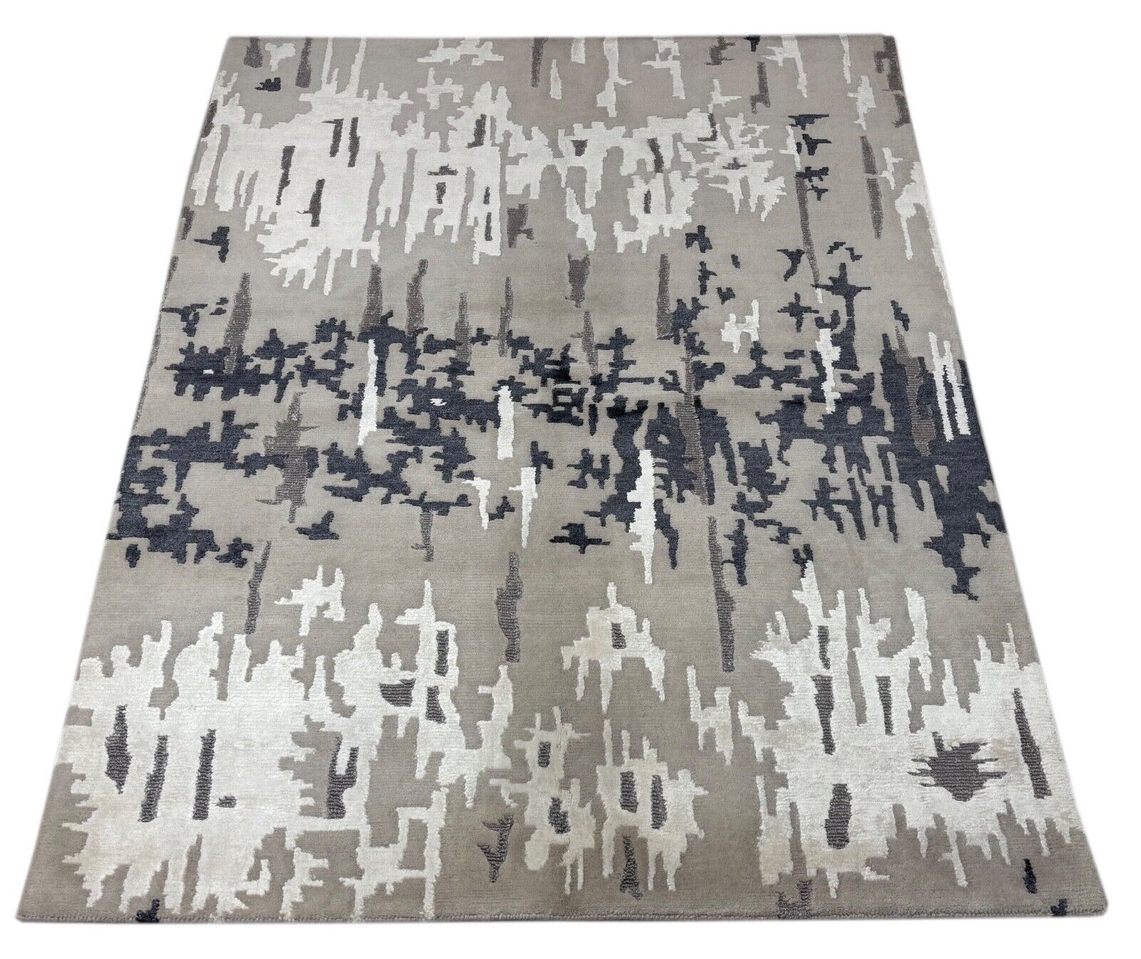 Handgeknüpft Nepal Teppich Einzigartiges Design Bambus seide Wolle 170X240 cm