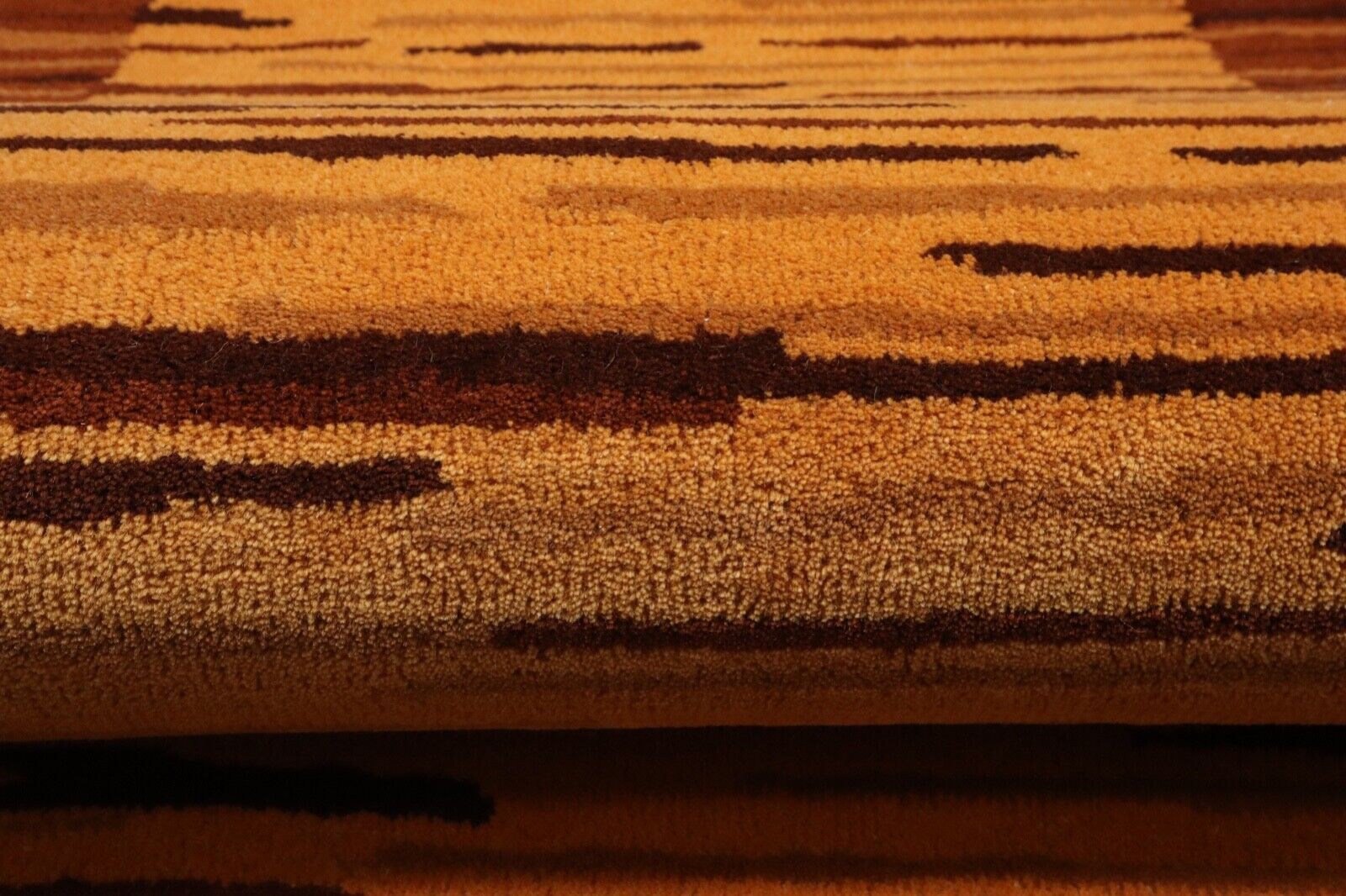 Tappeto arancione, 100% lana, 70x140 cm, fatto a mano, terracotta, tuftato a mano, T991