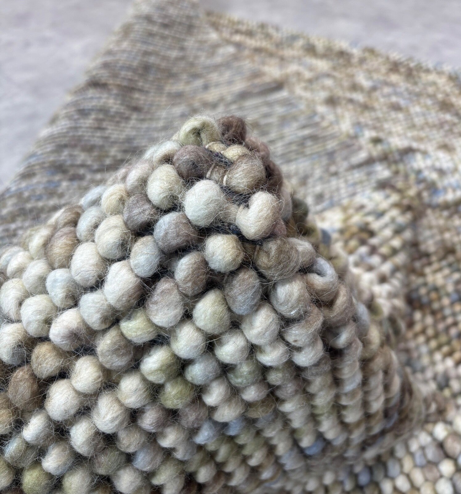 Bunter Wollteppich 170x240 cm Handgefertigt Modern Natur Teppich st12