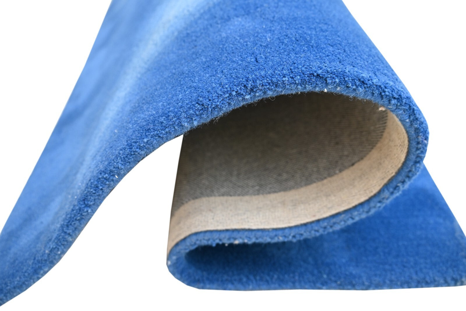 Handgetufteter Wolle teppich 120x120 Blau Modern Wohnzimmer SH257